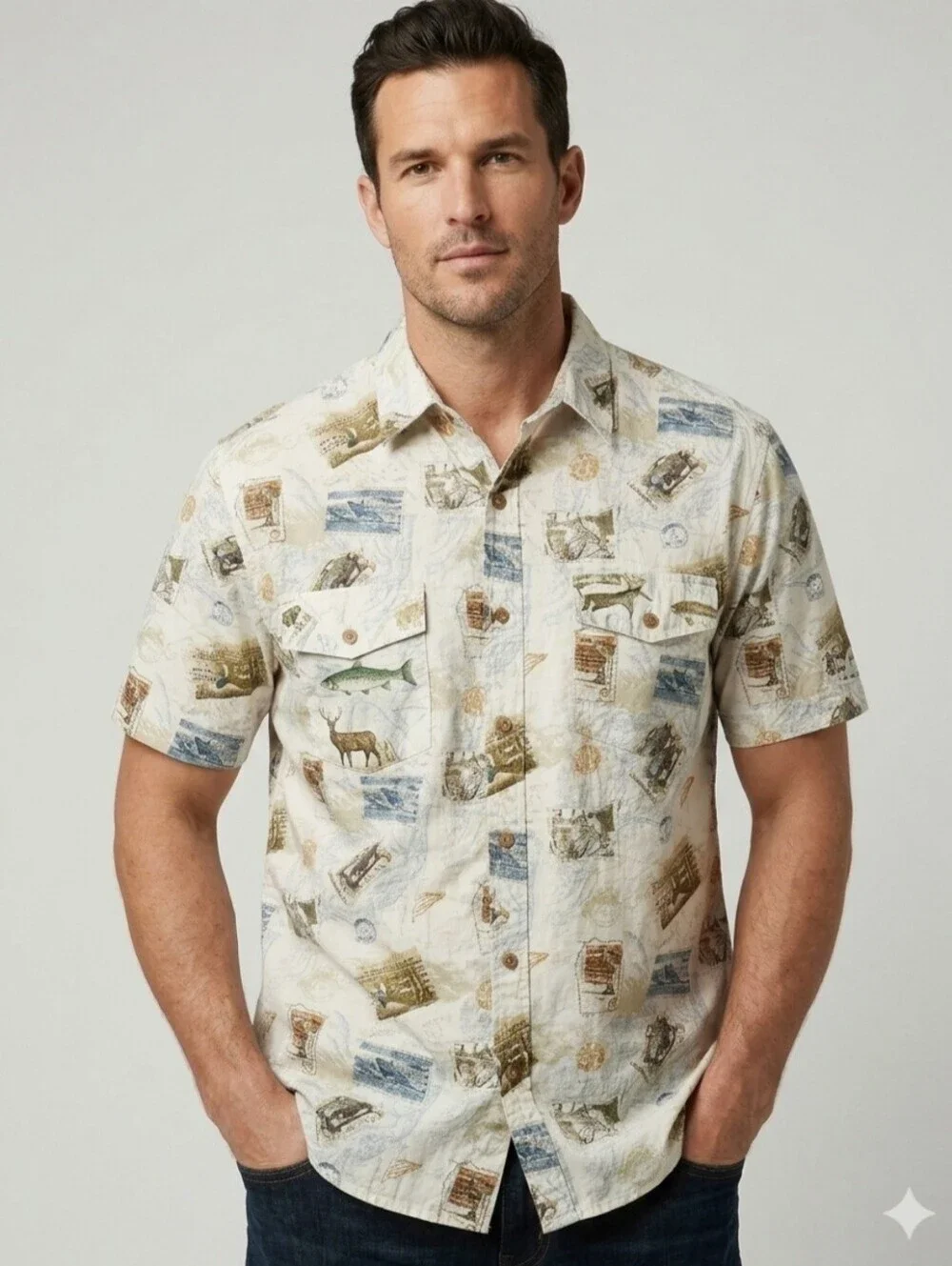 Vintage Basic Edition Wilderness Conservation Stamp Shirt Cotton Novelty 3xlt